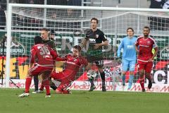 1. BL - Saison 2016/2017 - FC Ingolstadt 04 - FC Augsburg - Almog Cohen (#36 FCI) - Stefan Lex (#14 FCI) - Foto: Meyer Jürgen