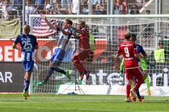 1. BL - Saison 2016/2017 - FC Ingolstadt 04 - Hertha BSC - Lezano Farina,Dario (#37 FCI) - Sebastian Langcamp (#15 Hertha) - Foto: Meyer Jürgen