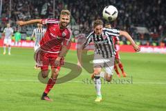 1. Bundesliga - Fußball - FC Ingolstadt 04 - Eintracht Frankfurt - 0:2 - Lukas Hinterseer (16, FCI) Bastian Oczipka (6 Frankfurt)