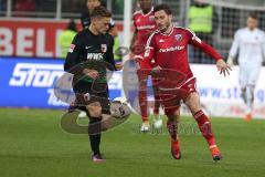 1. BL - Saison 2016/2017 - FC Ingolstadt 04 - FC Augsburg - Max Phillipp #31 Augsburg - Mathew Leckie (#7 FCI) - Foto: Meyer Jürgen