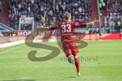 1. Bundesliga - Fußball - FC Ingolstadt 04 - 1. FSV Mainz 05 - Tor Jubel Florent Hadergjonaj (33, FCI)