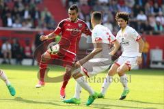 1. Bundesliga - Fußball - FC Ingolstadt 04 - 1. FSV Mainz 05 - Darío Lezcano (11, FCI) Balogun, Leon (Mainz 3)