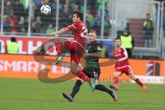 1. BL - Saison 2016/2017 - FC Ingolstadt 04 - FC Augsburg - Markus Suttner (#29 FCI) - Schmid Jonathan #11 Augsburg - Foto: Meyer Jürgen