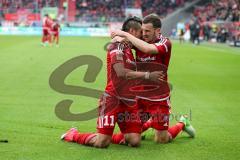 1. Bundesliga - Fußball - FC Ingolstadt 04 - Werder Bremen - Tor Jubel 1:0 Darío Lezcano (11, FCI), mit Pascal Groß (10, FCI)