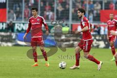 1. Bundesliga - Fußball - FC Ingolstadt 04 - Borussia Mönchengladbach - Alfredo Morales (6, FCI) Romain Brégerie (18, FCI)