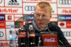 1. Bundesliga - Fußball - FC Ingolstadt 04 - FC Bayern - Pressekonferenz Cheftrainer Carlo Ancelotti (Bayern) und Cheftrainer Maik Walpurgis (FCI)