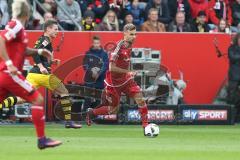 1. BL - Saison 2016/2017 - FC Ingolstadt 04 - Borussia Dortmund - Lukas Hinterseer (#16 FCI) - Foto: Meyer Jürgen