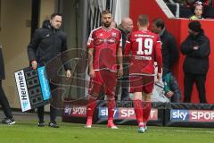 1. BL - Saison 2016/2017 - FC Ingolstadt 04 - SV Werder Bremen - Lukas Hinterseer (#16 FCI) wird eingewechselt - Max Christiansen (#19 FCI) wird ausgewechselt - Foto: Meyer Jürgen