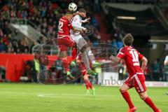 1. BL - Saison 2016/2017 - FC Ingolstadt 04 - 1.FC Köln - Marcel Tisserand (#32 FCI) im Kopfballduell - Foto: Meyer Jürgen