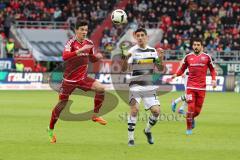 1. Bundesliga - Fußball - FC Ingolstadt 04 - Borussia Mönchengladbach - Alfredo Morales (6, FCI)  Lars Stindl (#13 Gladbach) Zweikampf