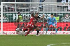 1. BL - Saison 2016/2017 - FC Ingolstadt 04 - FC Augsburg - Stefan Lex (#14 FCI) mit einem Torschuss - Foto: Meyer Jürgen