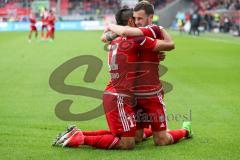 1. Bundesliga - Fußball - FC Ingolstadt 04 - Werder Bremen - Tor Jubel 1:0 Darío Lezcano (11, FCI), mit Pascal Groß (10, FCI)