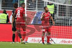 1. BL - Saison 2016/2017 - FC Ingolstadt 04 - FC Augsburg - Marvin Matip (#34 FCI) - Roger de Oliveira Bernardo (#8 FCI) - Foto: Meyer Jürgen