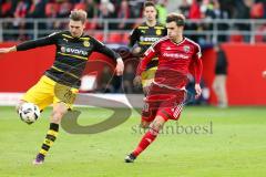 1. BL - Saison 2016/2017 - FC Ingolstadt 04 - Borussia Dortmund - Pascal Groß (#10 FCI) - Piszczek Lukasz #26 Dortmund - Foto: Meyer Jürgen