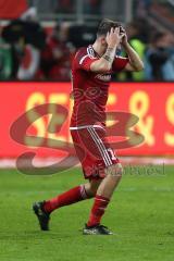 1. BL - Saison 2016/2017 - FC Ingolstadt 04 - FC Augsburg - Pascal Groß (#10 FCI) mit Schuss auf das Tor - Enttäuscht - Ärger - Foto: Meyer Jürgen