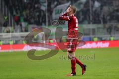 1. Bundesliga - Fußball - FC Ingolstadt 04 - VfL Wolfsburg - Torchance verpasst Florent Hadergjonaj (33, FCI) ärgert sich