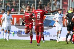 1. BL - Saison 2016/2017 - FC Ingolstadt 04 - TSG 1899 Hoffenheim - Roger de Oliveira Bernardo (#8 FCI) mit der Entscheidung des Schiedsrichter nicht einverstanden - Foto: Meyer Jürgen