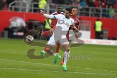 1. BL - Saison 2016/2017 - FC Ingolstadt 04 - SV Werder Bremen - Marcel Tisserand (#32 FCI)im Zweikampf - Foto: Meyer Jürgen