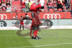 1. Bundesliga - Fußball - FC Ingolstadt 04 - Bayer 04 Leverkusen - Schanzi Maskottchen