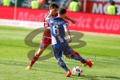 1. BL - Saison 2016/2017 - FC Ingolstadt 04 - Hertha BSC - Markus Suttner (#29 FCI) - Vladimir Darida (#6 Hertha) -  Foto: Meyer Jürgen