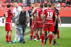 1. BL - Saison 2016/2017 - FC Ingolstadt 04 - TSG 1899 Hoffenheim - Markus Kauczinski (Trainer FCI) beim Abklatschen nach dem Spiel - Max Christiansen (#19 FCI) - Foto: Meyer Jürgen