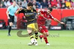 1. BL - Saison 2016/2017 - FC Ingolstadt 04 - Borussia Dortmund - Almog Cohen (#36 FCI) - Kagawa Shinji #23 Dortmund - Foto: Meyer Jürgen