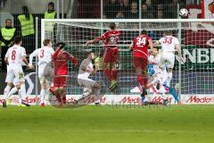 1. BL - Saison 2016/2017 - FC Ingolstadt 04 - 1.FC Köln - Marcel Tisserand (#32 FCI) beim Kopfball - Foto: Meyer Jürgen