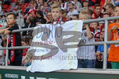 1. BL - Saison 2016/2017 - FC Ingolstadt 04 - TSG 1899 Hoffenheim - Fans mit einem Spruchband - Transparent - Foto: Meyer Jürgen