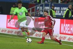 1. BL - Saison 2016/2017 - FC Ingolstadt 04 - VFL Wolfsburg - Almog Cohen (#36 FCI) - Daniel Didavi (11 Wolfsburg)  - Foto: Meyer Jürgen