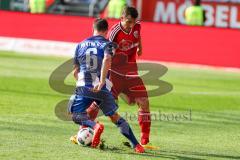 1. BL - Saison 2016/2017 - FC Ingolstadt 04 - Hertha BSC - Markus Suttner (#29 FCI) - Vladimir Darida (#6 Hertha) -  Foto: Meyer Jürgen