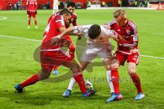 1. BL - Saison 2016/2017 - FC Ingolstadt 04 - 1.FC Köln - Marvin Matip (#34 FCI) - Florent Hadergjonaj (#33 FCI) - Foto: Meyer Jürgen