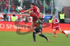 1. BL - Saison 2016/2017 - FC Ingolstadt 04 - FC Augsburg - Markus Suttner (#29 FCI) - Schmid Jonathan #11 Augsburg - Foto: Meyer Jürgen