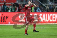 1. BL - Saison 2016/2017 - FC Ingolstadt 04 - FC Augsburg - Pascal Groß (#10 FCI) mit Schuss auf das Tor - Enttäuscht - Ärger - Foto: Meyer Jürgen