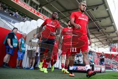 1. BL - Saison 2016/2017 - FC Ingolstadt 04 - Hertha BSC - Lezano Farina,Dario (#37 FCI) - beim einlaufen ins Stadion - Foto: Meyer Jürgen