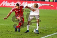 1. BL - Saison 2016/2017 - FC Ingolstadt 04 - FC Bayern München - Marvin Matip (#34 FCI) - Thomas Müller weiss FC Bayern München - Foto: Meyer Jürgen