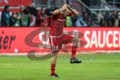 1. BL - Saison 2016/2017 - FC Ingolstadt 04 - FC Augsburg - Pascal Groß (#10 FCI) mit Schuss auf das Tor - Enttäuscht - Ärger - Foto: Meyer Jürgen