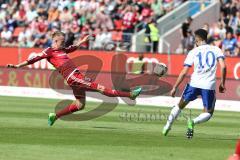 1. Bundesliga - Fußball - FC Ingolstadt 04 - FC Schalke 04 - letzter Spieltag - Florent Hadergjonaj (33, FCI) Nabil Bentaleb (10 Schalke)