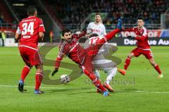 1. BL - Saison 2016/2017 - FC Ingolstadt 04 - 1.FC Köln - Almog Cohen (#36 FCI) foult Osako von Köln und es gibt Elfmeter - Foto: Meyer Jürgen