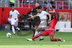 1. BL - Saison 2016/2017 - FC Ingolstadt 04 - TSG 1899 Hoffenheim - Roger de Oliveira Bernardo (#8 FCI) - Rupp Lukas weiss #7 Hoffenheim - Foto: Meyer Jürgen