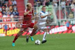 1. Bundesliga - Fußball - FC Ingolstadt 04 - TSG 1899 Hoffenheim 1:2 - Angriff Tobias Levels (28, FCI) und Pavel Kaderabek (TSG 3)