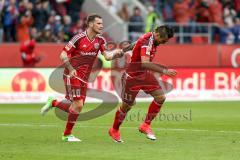 1. Bundesliga - Fußball - FC Ingolstadt 04 - Werder Bremen - Tor Jubel 1:0 Darío Lezcano (11, FCI), mit Pascal Groß (10, FCI)