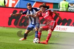 1. BL - Saison 2016/2017 - FC Ingolstadt 04 - Hertha BSC - Pascal Groß (#10 FCI) - Marvin Plattenhardt (#21 Hertha) - Foto: Meyer Jürgen