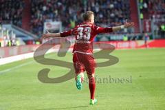 1. Bundesliga - Fußball - FC Ingolstadt 04 - 1. FSV Mainz 05 - Tor Jubel Florent Hadergjonaj (33, FCI)