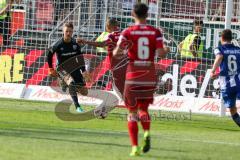 1. BL - Saison 2016/2017 - FC Ingolstadt 04 - Hertha BSC - Marcel Tisserand (#32 FCI) - Ørjan Nyland (#26 FCI) - Foto: Meyer Jürgen