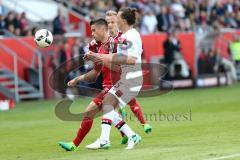 1. Bundesliga - Fußball - FC Ingolstadt 04 - Bayer 04 Leverkusen - in Bedrängnis Stefan Lex (14, FCI) Julian Baumgartlinger (Leverkusen 15)