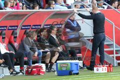 1. Bundesliga - Fußball - FC Ingolstadt 04 - Bayer 04 Leverkusen - Ausgleich Tor für Leverkusen schlechte Laune Trainerbank Sportdirektor Thomas Linke (FCI)  Torwarttrainer Martin Scharfer (FCI) Co-Trainer Ovid Hajou (FCI) Co-Trainer Michael Henke (FCI) C