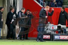 1. BL - Saison 2016/2017 - FC Ingolstadt 04 - 1.FC Köln - Maik Walpurgis (Trainer FCI) freut sich über den 1:1 Ausgleichstreffer - Tor - Jubel - Foto: Meyer Jürgen