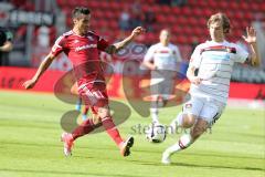 1. Bundesliga - Fußball - FC Ingolstadt 04 - Bayer 04 Leverkusen - Darío Lezcano (11, FCI) Tin Jedvaj (16 Leverkusen )