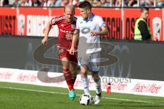 1. BL - Saison 2016/2017 - FC Ingolstadt 04 - TSG 1899 Hoffenheim - Tobias Levels (#28 FCI) - Kramaric Andrej weiss #27 Hoffenheim - Foto: Meyer Jürgen