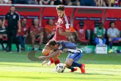 1. BL - Saison 2016/2017 - FC Ingolstadt 04 - Hertha BSC - Mathew Leckie (#7 FCI) - Vladimir Darida (#6 Hertha) - Foto: Meyer Jürgen